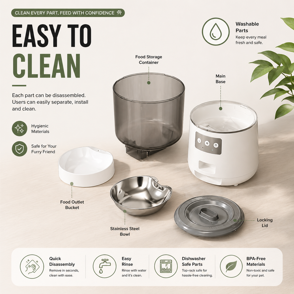 Smart Auto Pet Feeder 4L