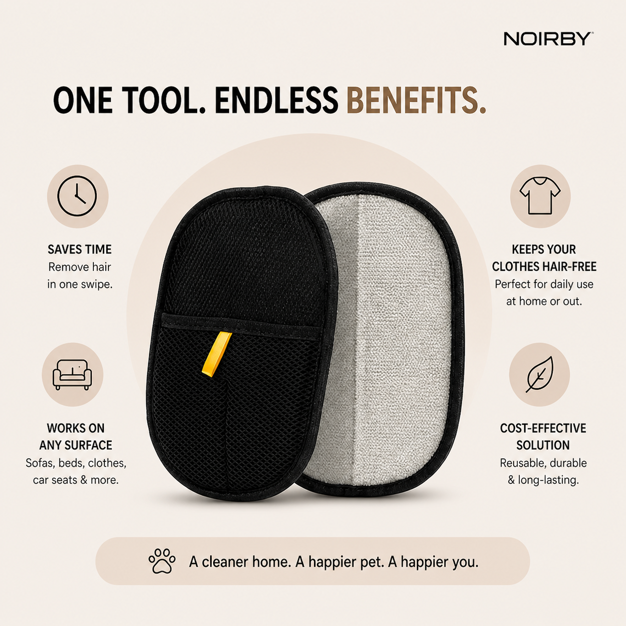NoirBy FurClean™ Glove