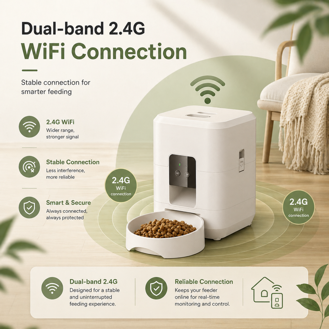Smart Auto Pet Feeder 2L