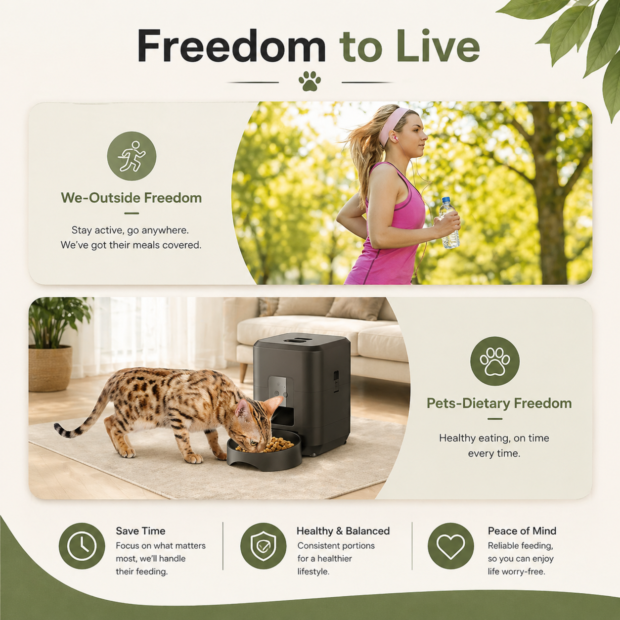 Smart Auto Pet Feeder 2L